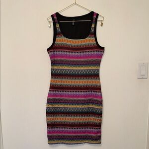 Colorful Patterned Sleeveless Dress